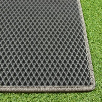 Придверный коврик ЭВА ромб серый  фото